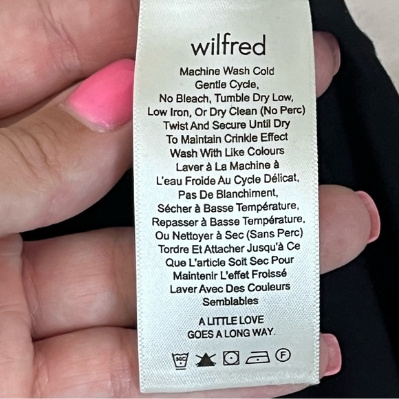 Wilfred Aritzia Dress Womens Large Mini Babydoll Tiered Ruffle Lace Goth Black - Picture 6 of 13